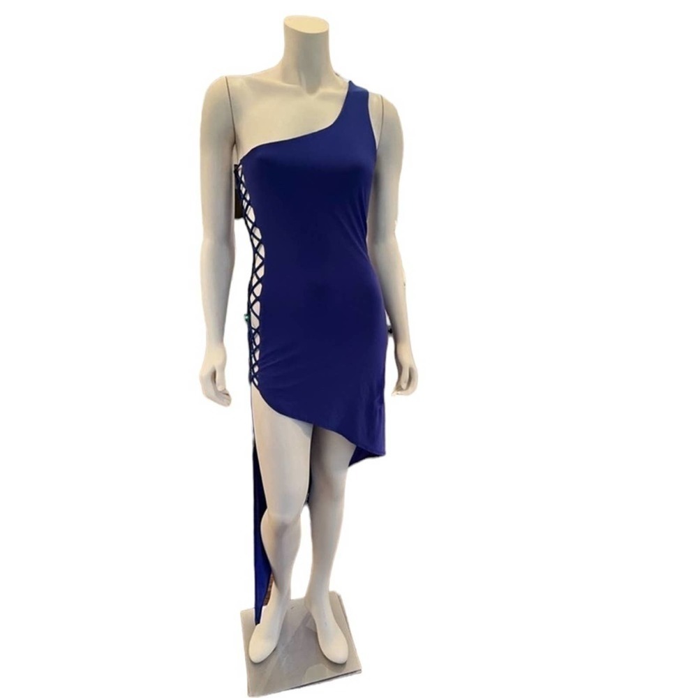 Poetry, Royal Blue one shoulder dress             #029-0037